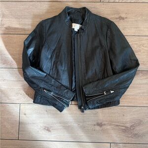 Michael Kors Black Leather Jacket for Women
